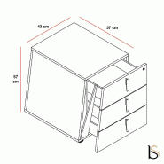 Caisson mobile pour bureau Larus - Dellarovere - Gauche, Chêne_2
