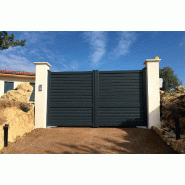 Portail battant persienne traversant - 5000 / 1500_2