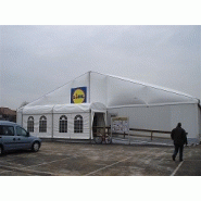 Tente de stockage fermé alu hall / structure fixe en aluminium / couverture unie en panneau sandwich