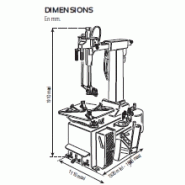 AS944LLMIW - Monte/Démonte-Pneus Automatique Provac 230V avec Blocage Extérieur 10 à 24