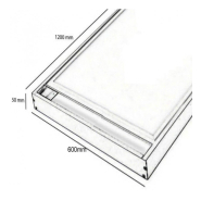 Boîtier saillie pour panneaux LED 120x60cm - Aluminium blanc - réf kitsai1206_2