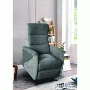 FAUTEUIL RELAX RELEVEUR ÉLECTRIQUE PERSAN TISSU GRIS FONCÉ / GRIS CLAIR_2