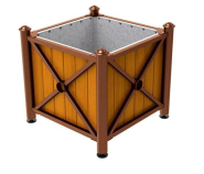 Jardinière en Acier et Bois - 2 Finitions Intérieures - 75 Kg - Livré Monté_2