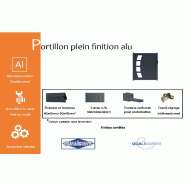 Portillon plein finition aluminium - 1500 / 1300_2