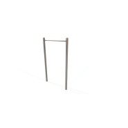 Station barre fixe simple - Poteaux ronds en acier inoxydable - Référence BFSR - Hauteur standard 2m20_2