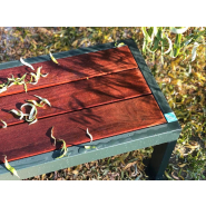 Banc haute qualité en acier inoxydable et bois exotique - 2m standard - Référence MUB14_2