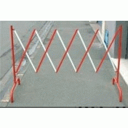 Barrière de chantier extensible en acier - Dimensions ouvertes 2500 x 400 x 1050 mm - 2 coloris disponibles_2