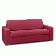 Canapé lit 2-3 places Dreamer - Convertible express 120x197 cm - Matelas 16 cm en mousse visco-élastique - Tissu NEO rouge_2