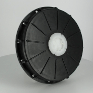 Couvercle Werit Ø 220 noir + Bonde jaune Femelle 2