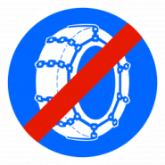 Panneau B44 - Fin de l'obligation de l'usage des chaînes à neige - Histoire et caractéristiques_2