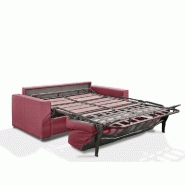 Canapé convertible express Premium 160 cm - Sommier à lattes Renatonisi - Matelas Bultex Tweed rouge - Fabrication italienne_2