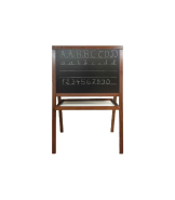Grand chevalet enfant en bois couleur chêne - Recto ardoise noire et Verso blanc effaçable - Référence : LSTF21223CH_2