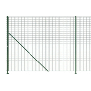 Vidaxl clôture en treillis métallique avec bride vert 1,6x25 m 154156_2
