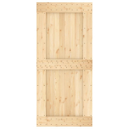 Vidaxl porte coulissante et kit de quincaillerie 95x210 cm pin massif 3203240_2