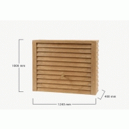 Cuve décorative woody - 350 l - bois clair