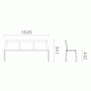 Banc public en bois Atech Banc Dualis_2