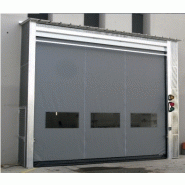 Porte rapide dynaroll / souple / à enroulement / en plastique / utilisation intérieure et extérieure / 8000 x 8000 mm / ignifuge