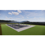 Bâtiment métallique ou manège équestre 15 x 30m - CHARP02 - charpente modulaire et résistante_2