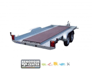 Porte voiture LIDER avec grandes rampes - 2 essieux - PTAC : 2500 kg - 394 x 190 cm - Reference - BORO_INDIANNA2_2