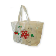 Sac réutilisable en coton biologique naturel 200 g/m² - 6 poches intérieures - 35H x 40L x 20P cm_2