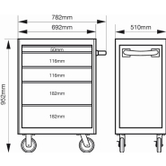 Servante d'atelier Storage HUB E72 26