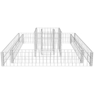 Vidaxl jardinière en gabion acier galvanisé 120x120x20 cm 141625_2