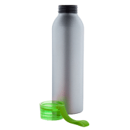 Gourde de sport en aluminium - 650 ml - Avec couvercle coloré et dragonne en silicone_2