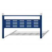 Barrière urbaine Bar3700 Urban'NT - en acier avec potelets et main courante en fer plat_2