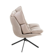 Fauteuil relax pivotant Pietra - tissu gris clair - design contemporain et confortable_2
