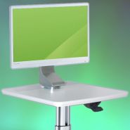 Chariot informatique médical - PC/All in One Mini Cart H Class LD - Ergonoflex - Aluminium anodisé - 25,40 kg_2