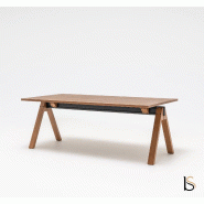 Bureau individuel Viga - MDD - Non, 160, Placage chêne naturel_2