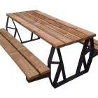 Table pique nique en Pin Kompose avec assises - Mobilier Urbain_2