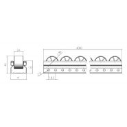 Rail à galets Ø33 mm - largeur 24 mm - barre de 4 m_2