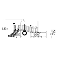 Structure multi-jeux Zingo Nau - Hags - Pour enfants de 3 à 5 ans - Dimensions et zone de sécurité incluses_2