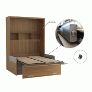 ARMOIRE LIT ESCAMOTABLE NAXOS SOFA 140*200 CM MERISER TISSU GRIS MÉCANIQUE SEDAC MERAL_2