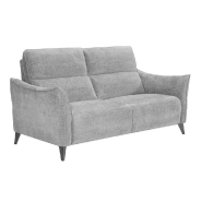 Canapé 2 places RELAX électrique ATTITUDE - Têtière réglable 10 crans - Tissu chenillé gris argent_2