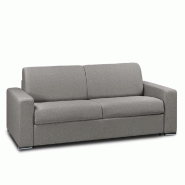 Canapé lit 4 places DREAMER - Convertible express 160x197x16 cm - Tissu NEO gris silver - Matelas Excellence Literie inclus_2