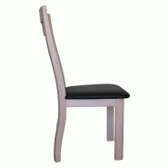 Lot de 2 chaises Oxygène en orme massif - rose et noir - assise garnie en mousse polyéther - fabrication 100% française_2