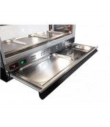 Vitrine chauffante poulet avec planche à découper rétractable - chr_2