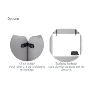 Cloison acoustique sur pieds SOLANGE - Référence 8000 CA E - Punaisable - Fabrication française - 80x158,5 cm_2