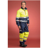 Pantalon multirisques ATEX haute visibilité jaune fluo - réf. 601*ATX - bandes rétroréfléchissantes ignifuges et poches genouillères_2