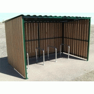 Abri vélo fermé bsc2 / structure en acier / bardage en bois et grillage métallique / pour 30 vélos_2