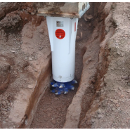 Fraise axiale - Équipement pour pelle de 7 à 40 t - Usinage de têtes de pieux et caniveaux en fonte_2