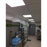 Plafonnier LED design plat - faible consommation - 48W - NOVAD IP65 - éclairage commerces, zones de travail, santé, extérieurs abrités, cuisines professionnelles_2