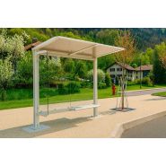 Abri bus vitré haut de gamme pour collectivités - H1 - 3.20 m_2