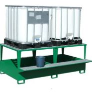 Bac de rétention cubique en acier, avec soutirage ( 1050 litres )_2