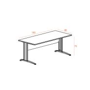 Bureau de direction CORPORATE avec armoire à rideaux_2