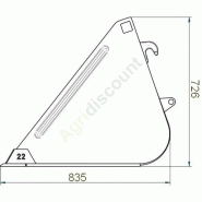 Godet chargeur 1m80 galvanise_2