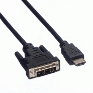 VALUE Câble de raccordement pour écran DVI (18+1) M /HDMI M, noir, 5 m_2