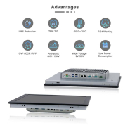 Panel PC industriel fanless 17 pouces SXGA - EVI-17SAR - Intel Core i3/i5/i7 - IP65 - Tactile résistif_2